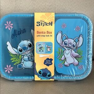 New Disney Stitch Bento Box with Snap Lock Lid
